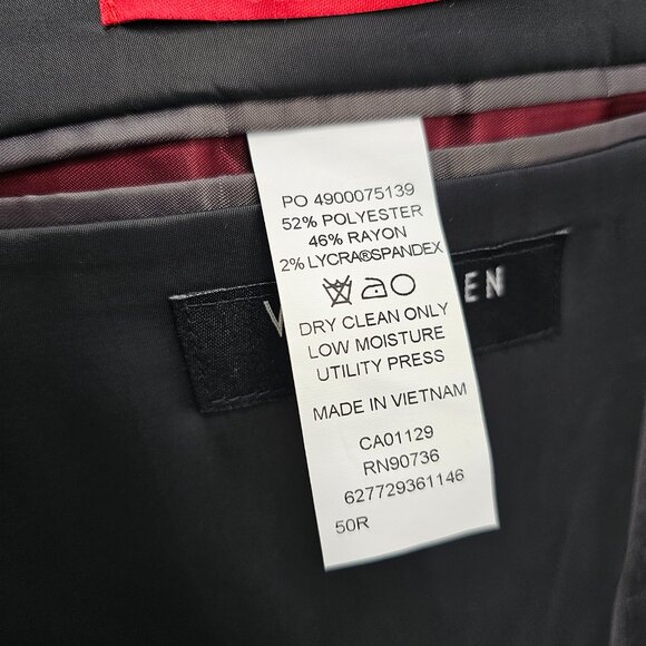 Van Heusen 50R Gray Check Polyester 2-Button Sport Coat Blazer Jacket P2… - Picture 11 of 11